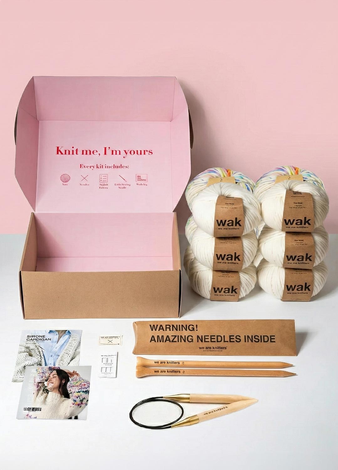 2 Kits Bundle | Simone Cardigan + Rainbow Sweater - Yummy Yarn Version