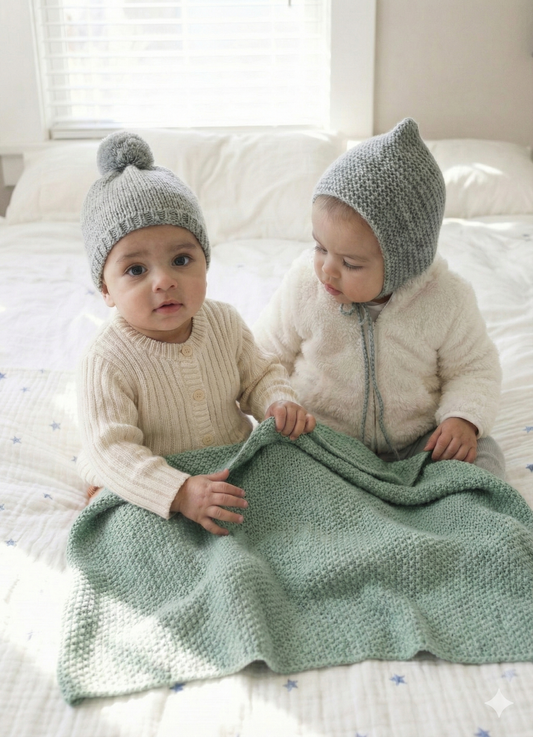 3 Baby Kits Bundle | Loris Beanie + Titi Hood + Dragonfly Blanket