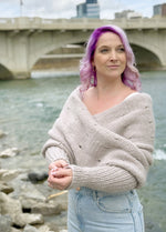 Easy Eyelet Sweater Scarf x @knitatude Kit - Petite Premium Version