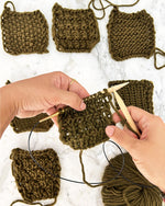 2 Kits Bundle | Knitting Stitch Sampler Kit Make your first Snood + Morse Scarf - Yummy Yarn Fine Version