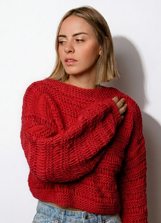 Ginkgo Sweater Kit - Yummy Yarn Fine Version